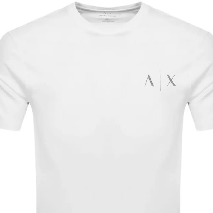 Alternative Image for ProductArmani Exchange Crew Neck Logo T Shirt White2